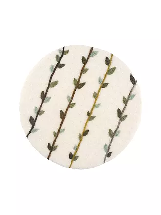 CILIO | Dessous de plat LANA EDERA rond Blanc / Gris | 